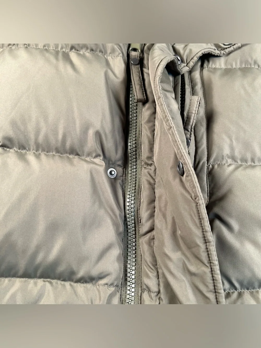 Andrew Marc New York Down Filled Puffer Coat Green Removable Hood Faux Fur XXL